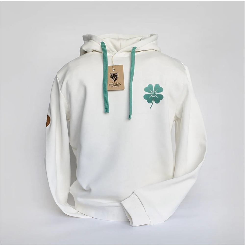 Football Town White Hoodie the Clover Sweatshirt Size XXL